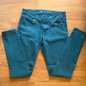 Green Demi Curve Mid Rise Skinny Jeans